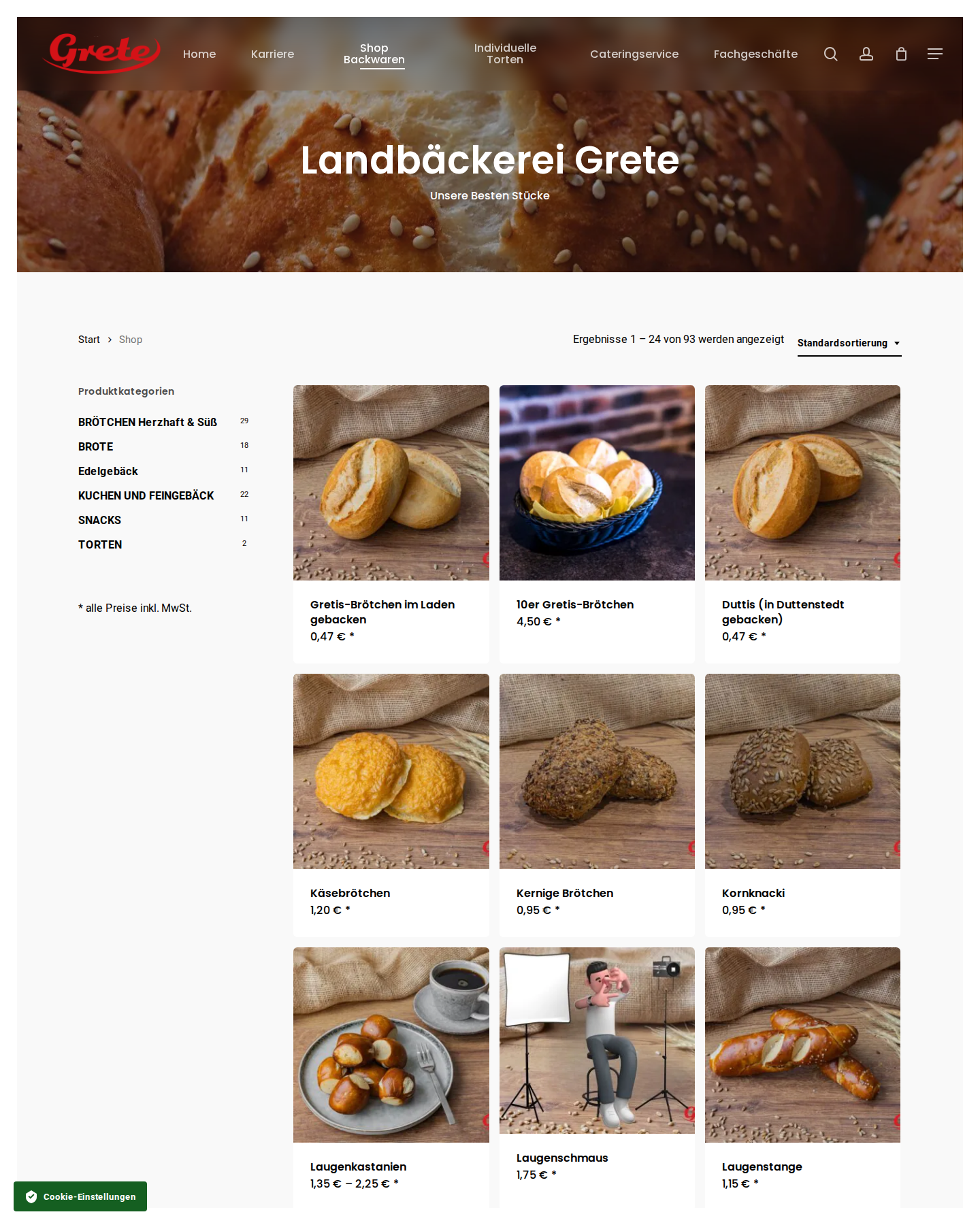 Screenshot landbaeckerei-grete.de