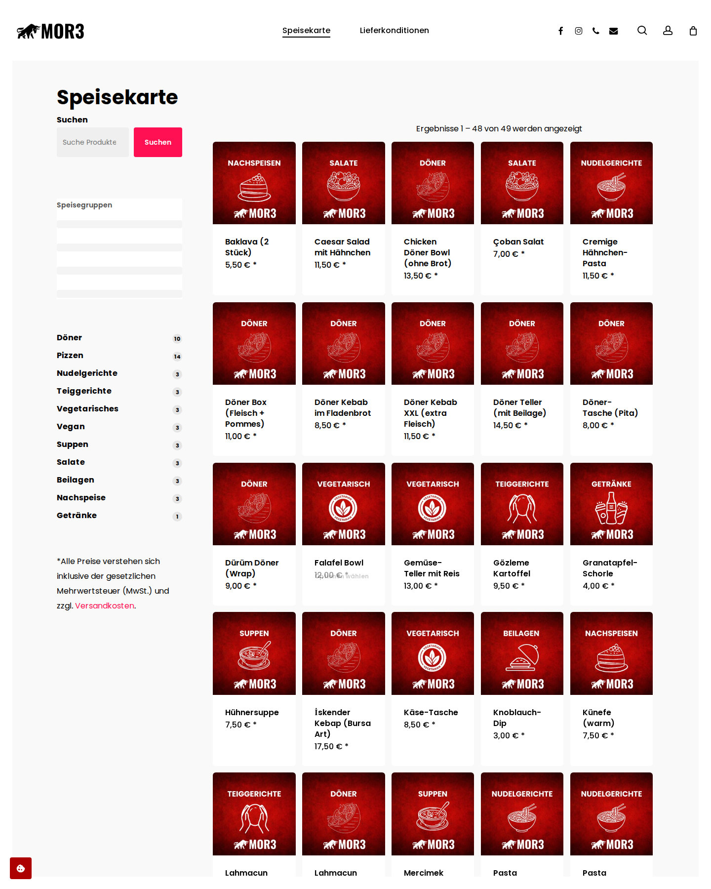 Screenshot shop.mor3.de
